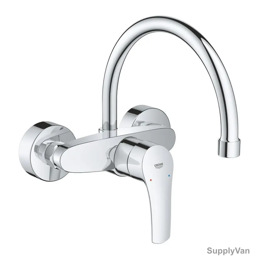 Grohe Single Lever Sink Mixer, 3248230F, Eurosmart, Metal, 1/2 Inch, Starlight Chrome Finish — image 1