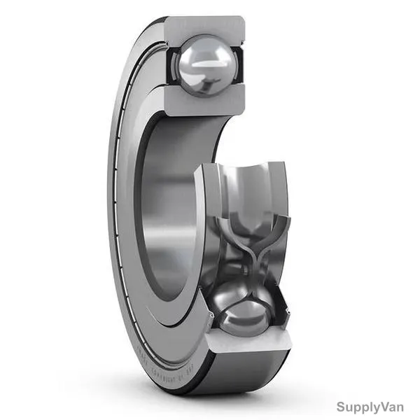 Skf Deep Groove Ball Bearing With Seal, 6200-2Z, 9MM Width, 10MM Bore Dia, 30MM Outer Dia