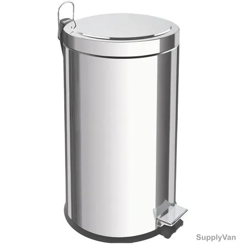 Tramontina Pedal Waste Bin, 94538120, 20 Litres, Silver