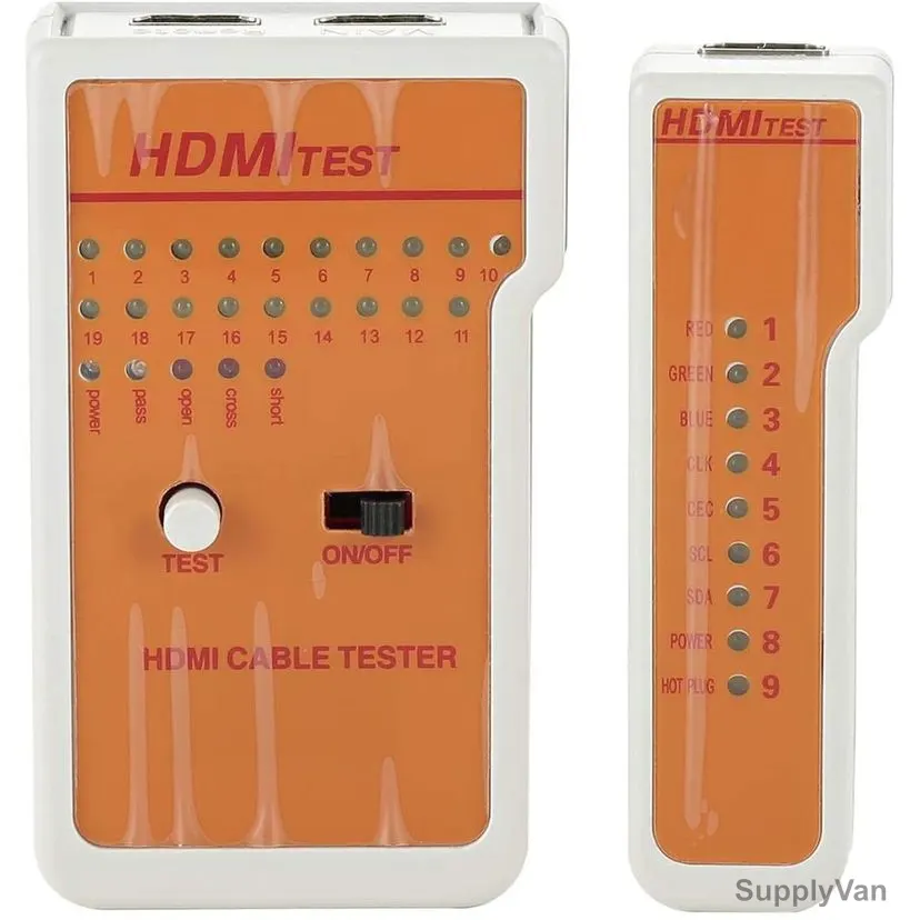 HDMI Cable Tester, CT-08727, 4 x 3.57 Inch, Orange/White — image 1