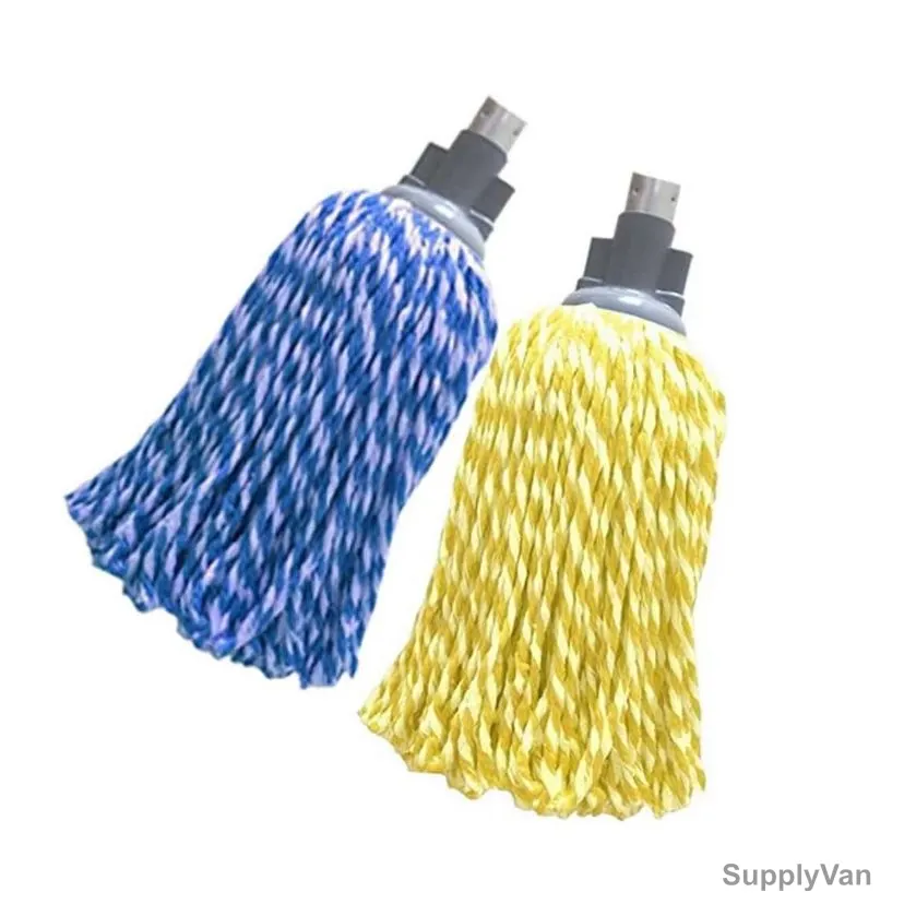 Lacot Super Absorbent Microfiber Round Mop Head, 150GM, Blue/Yellow, 2 Pcs/Set