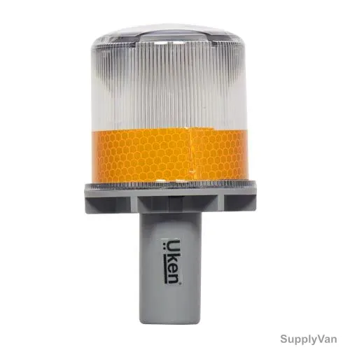 Uken Solar Power Flash Warning Light, U6313, 1.2V, 160MM, Grey
