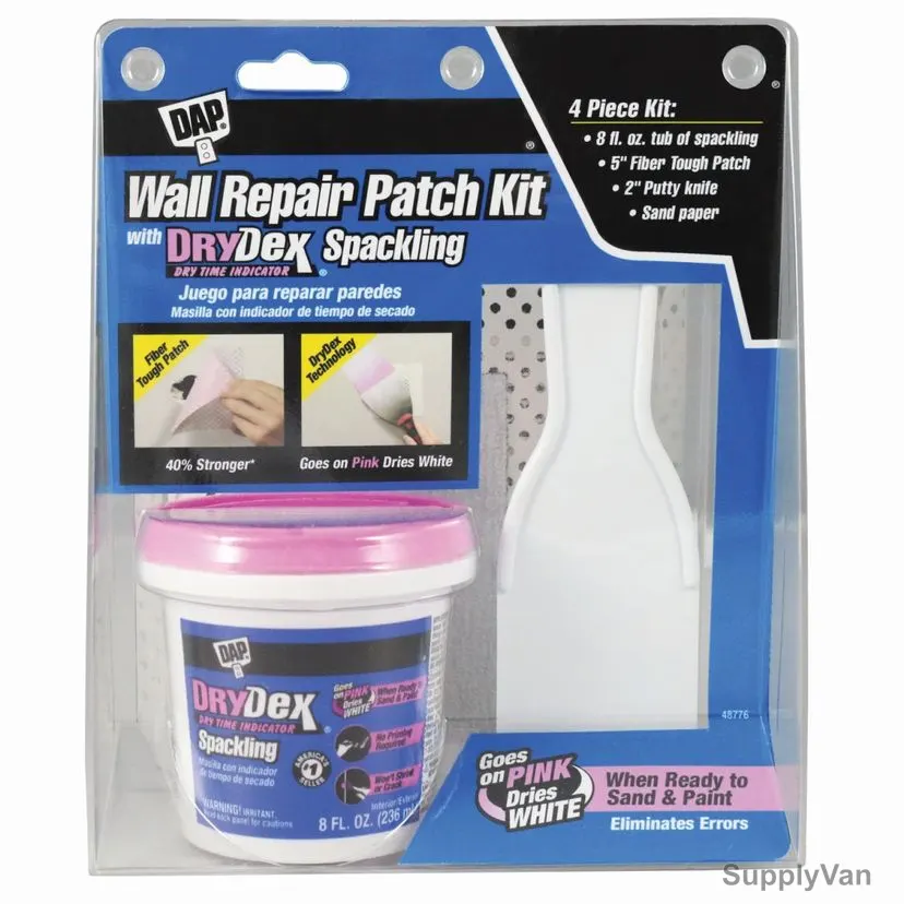 Dap Wall Repair Patch Kit, 12345, Pink/White, 6 Pcs/Pack