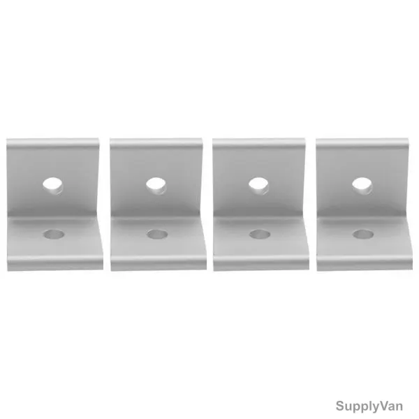 Extrusion Inside Corner Bracket, 4040, 40 Series, 2 Hole, Aluminium, 36 x 40MM, Silver, PK4
