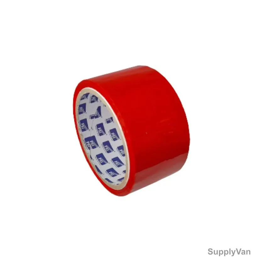 Red Color Bopp Tape, 50MM Width x 45 Yards Length, 6 Rolls/Pack