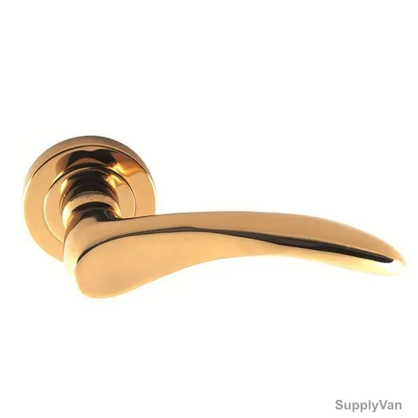 Doganlar Door Handle, Atlas, Brass, Gold Plated