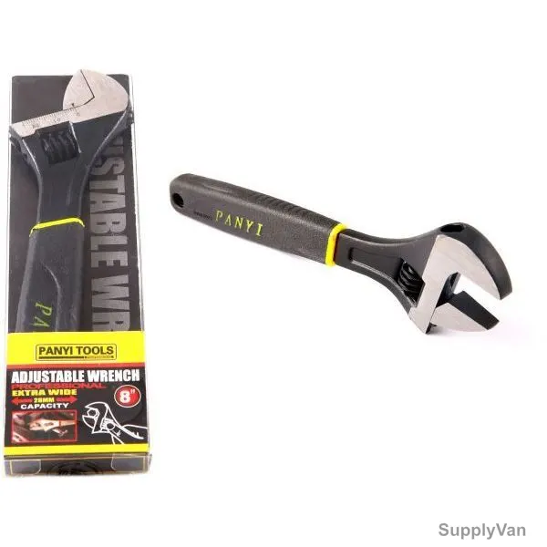 Panyi Adjustable Wrench, SH-7-PAW-8A, 28MM Jaw Capacity, 200MM Length
