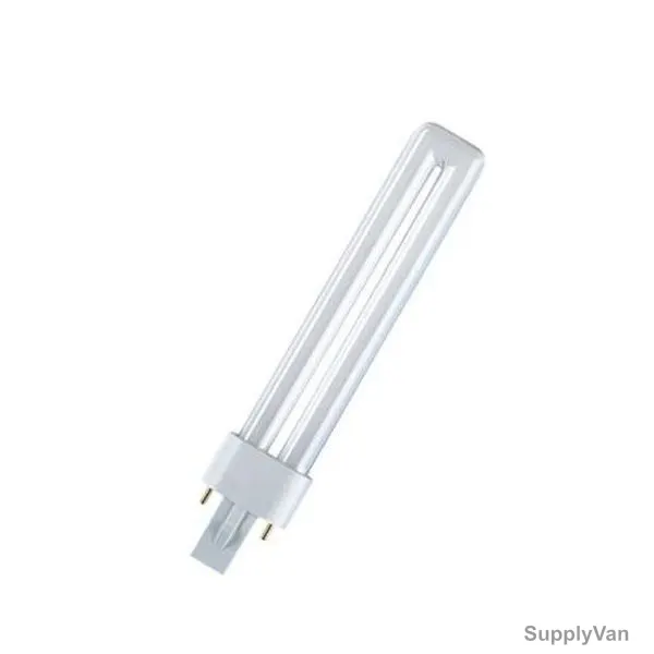 Osram Fluorescent Lamp, Dulux S, 11W, G23, 6500K, Cool Daylight