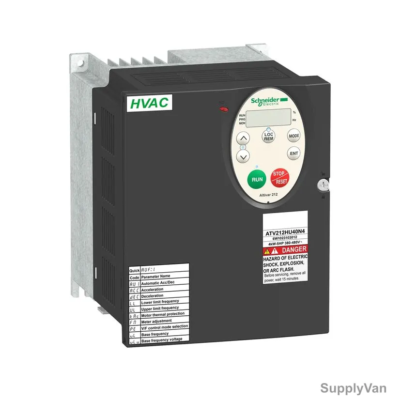 Schneider Electric Variable Speed Drive, ATV212HU55N4, Altivar 212, 3 Phase, 5.5 kW, 7.5 HP