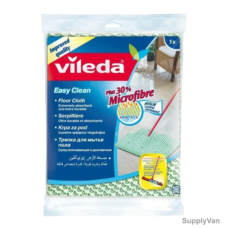 Vileda Easy Clean Floor Cloth, VLFC122440, 2+1 Free