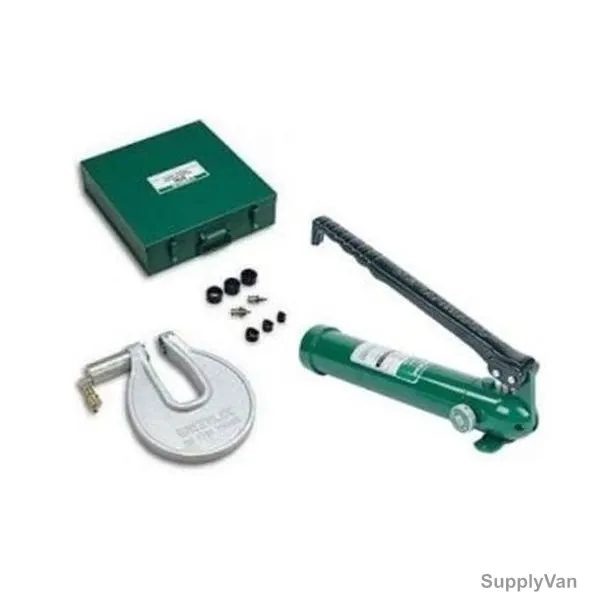Greenlee Portable C-Frame Punch Driver With Conduit Punches And Hydraulic Pump, 1731H767, 1/2-1 Inch