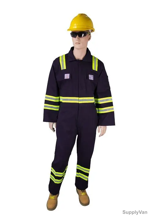 Empiral Coverall, E31005040, Cotton, 4XL, Navy Blue