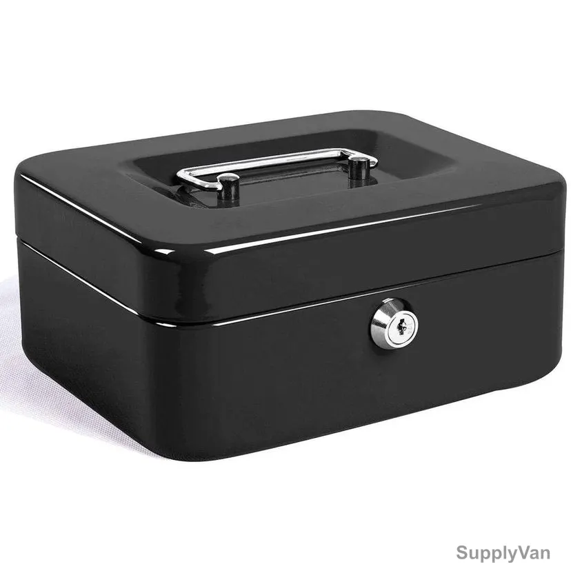 Cash Box, Metal, 20 x 16CM, Black