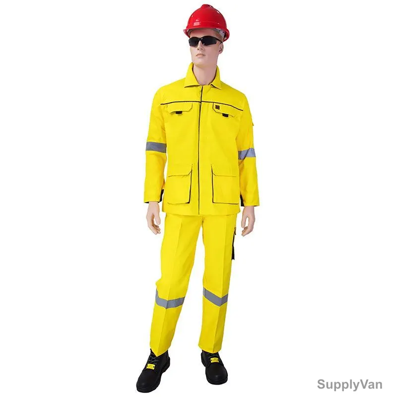 Empiral Safety Pant and Shirt, Comfort PS, 100% Cotton, M, Yellow