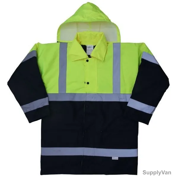 Vaultex Reflective Winter Jacket, KIP, 3XL, Navy Blue