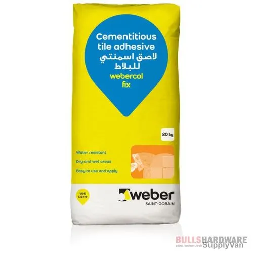 Weber Col Fix Tile Glue, 25 Kg, White