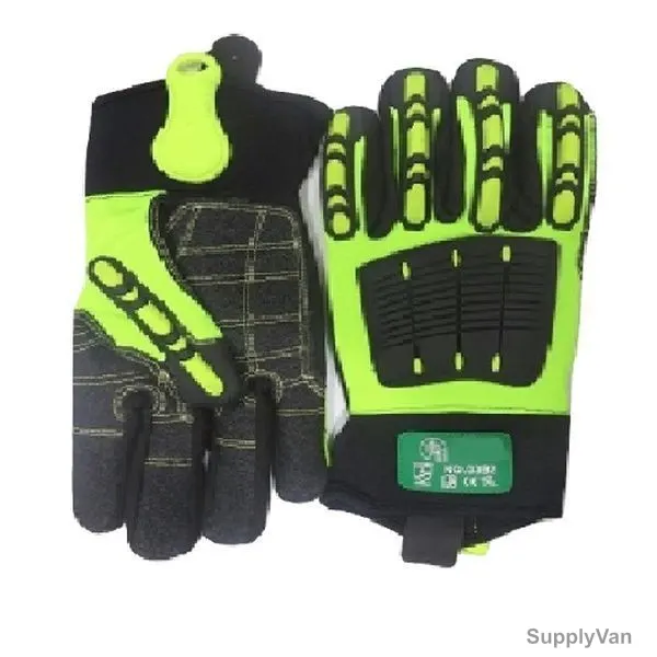 Mechanics Gloves, KMR, Free Size, Green