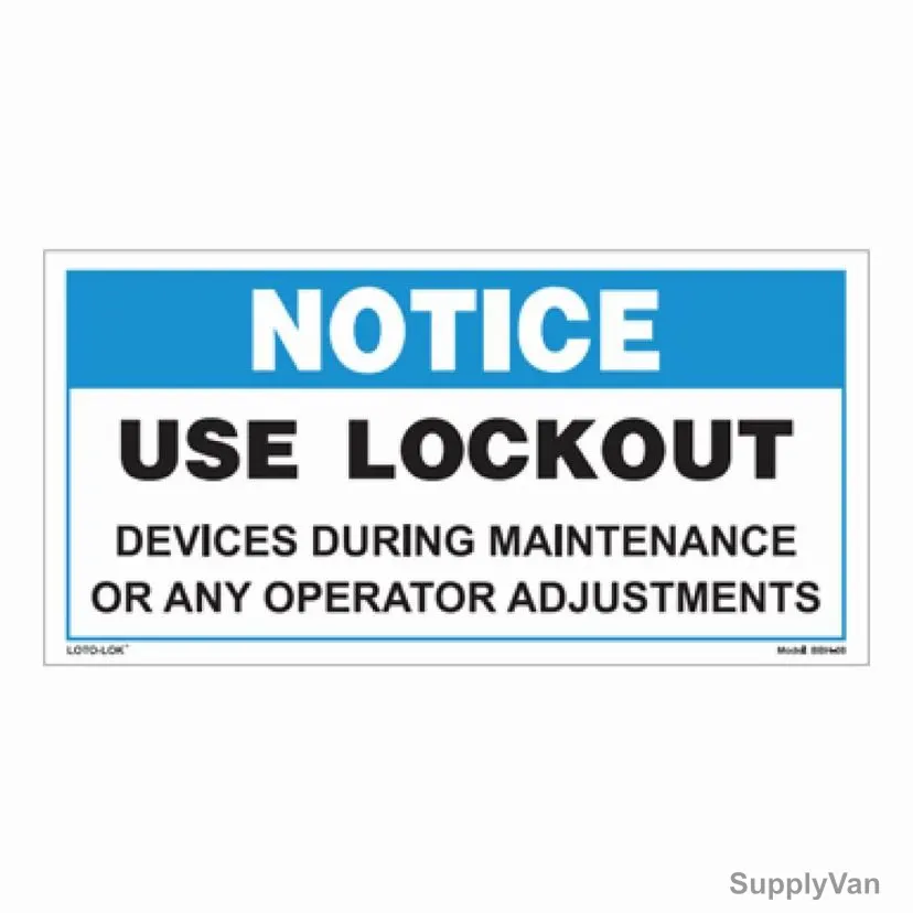 Loto-Lok Lockout Tagout Sticker, BBH-08, Vinyl, Horizontal, 150 x 300MM