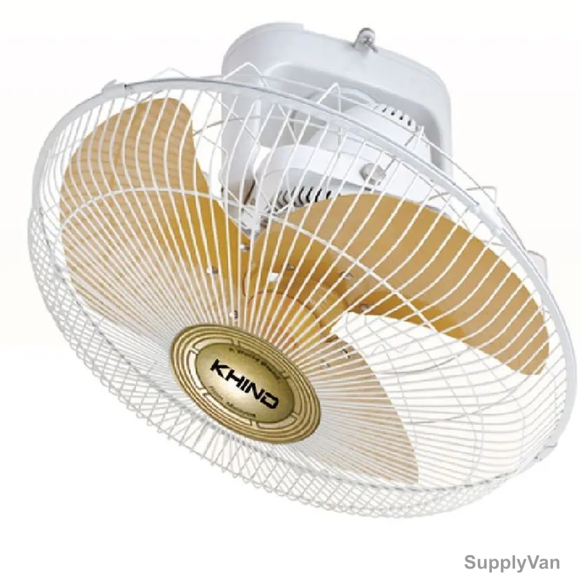 Khind Wall Mounted Fan, AF1603, 220-240V, 55W, 16 Inch, Gold