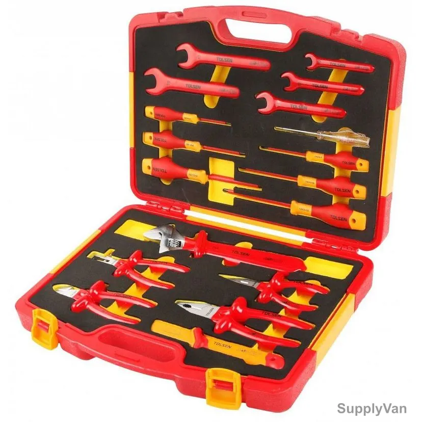 Tolsen Insulated Hand Tool Set, V83718, 18 Pcs/Set
