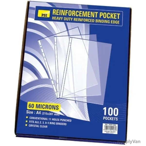 PSI Reinforcement Pocket, PSRP10060, 0.06MM, Clear, PK100
