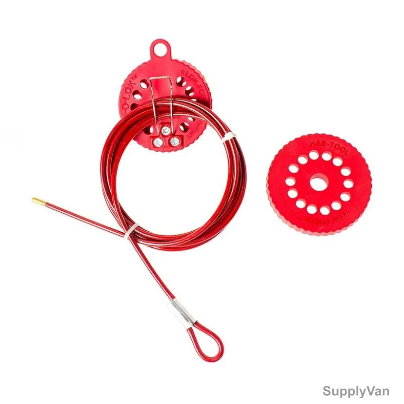 Loto-Lok Kab-O-Lok Cable Lockout Set, CL-KBLK-R10-ST, 10 Mtrs, Red, 3 Pcs/Set — image 1