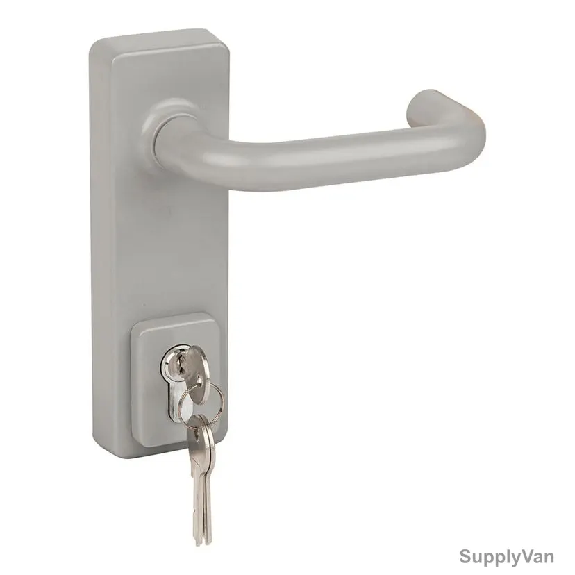Dorfit Outside Trim Lock, DT1413, Zinc Alloy, 174MM Height x 54MM Width x 150MM Length, Grey — image 1