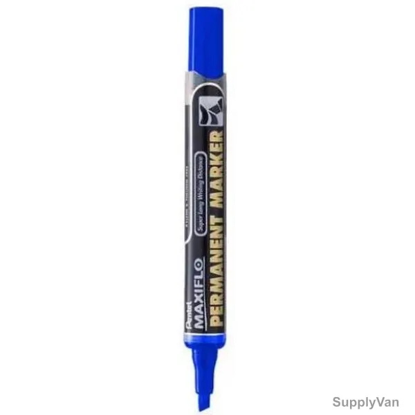 Pentel Permanent Marker, PE-NLF60-C, Maxiflo, 2.5-7MM, Blue, 12 Pcs/Pack