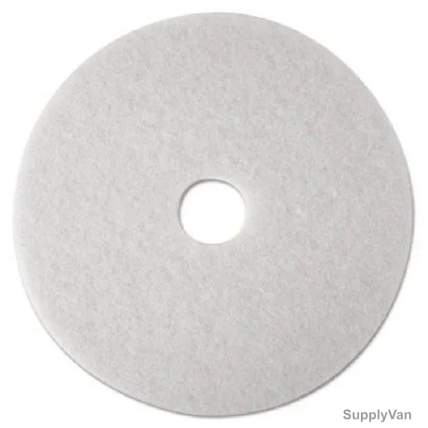 Norton Super Gloss Floor Pad, 66261054205, 13 Inch, White, 5 Pcs/Pack — image 1
