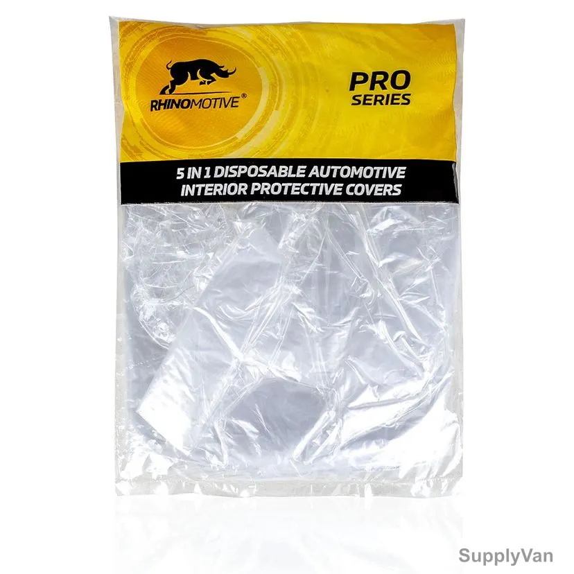 Rhinomotive 5 in 1 Disposable Automotive Interior Protection Cover, R1006, Plastic, Clear — image 1