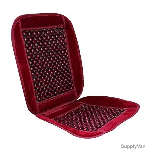 Flak Type B Wood Beaded Car Seat Cushion, Maroon