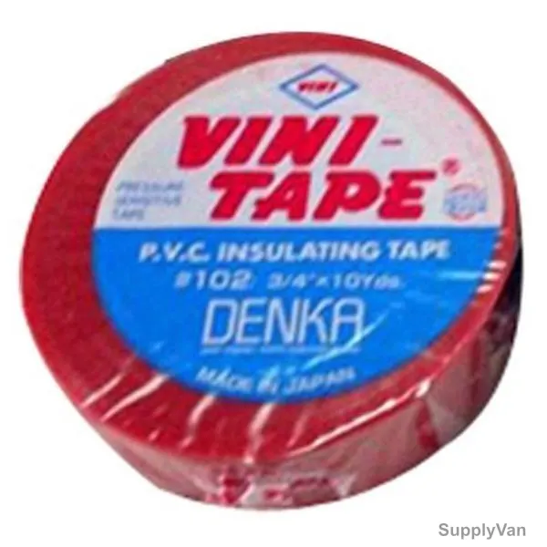 Vini Electrical Insulation Tape, 119920, 10 Mtrs, Red, PK10