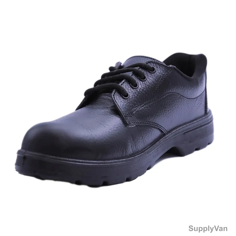 Rns Low Ankle Steel Toe Safety Shoes, 951, Eurotek, Size39, Split Leather, Black — image 1