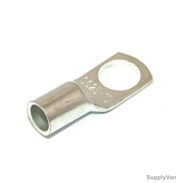 Cable Lug, Copper, 25 SQ.MM x 10MM Stud Size, Tin Plated, 100 Pcs/Pack