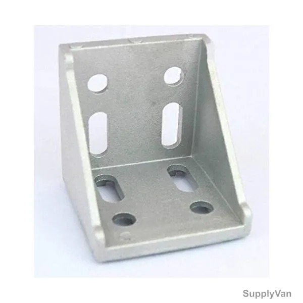 Extrusion 90 Degree Corner Bracket, 40 Series, 8 Hole, Aluminium, PK2