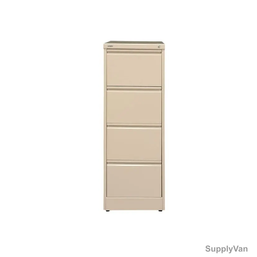 Rigid Vertical Filing Cabinet, RGD-14S, CRCA Steel, 4 Drawer, 1320MM Height x 465MM Width x 620MM Length, Beige — image 1