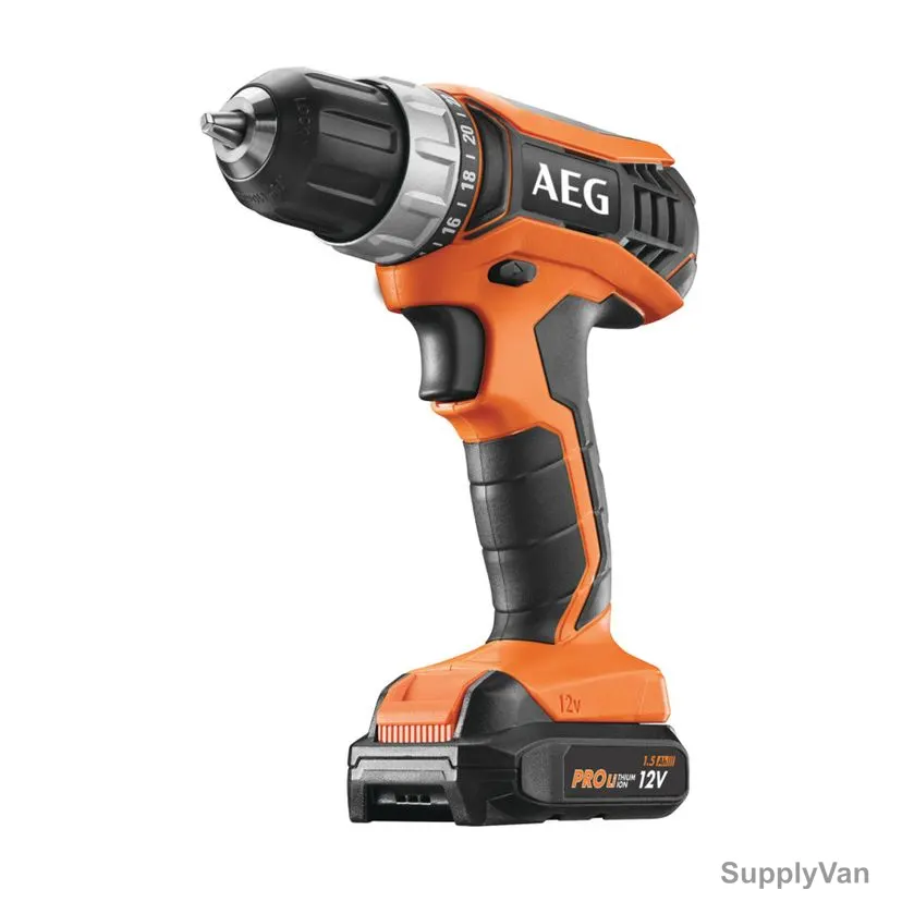 AEG Compact Drill Driver, BS12G3LI-152C, 12V, 10MM, Black and Orange