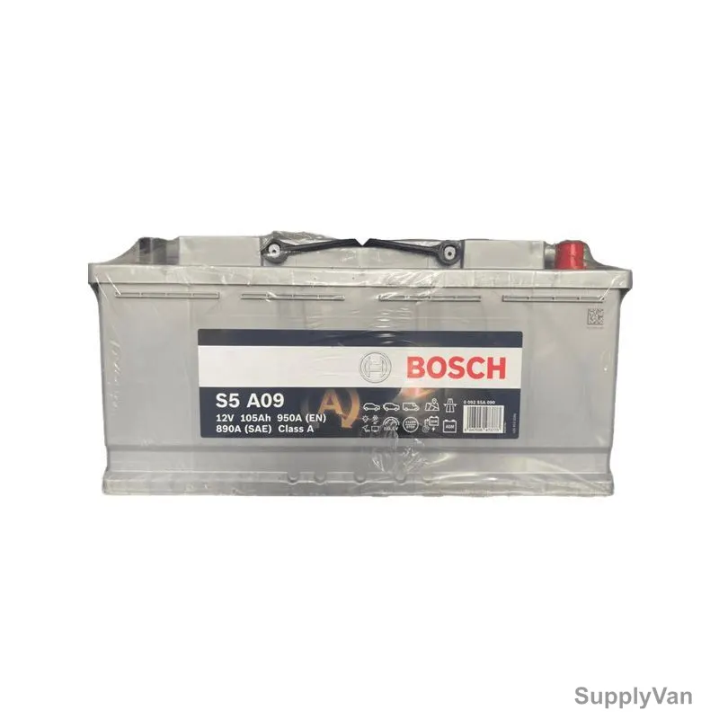 Bosch S5 A09 Starter Battery, 0092S5A090, 12V, 105Ah, 950A