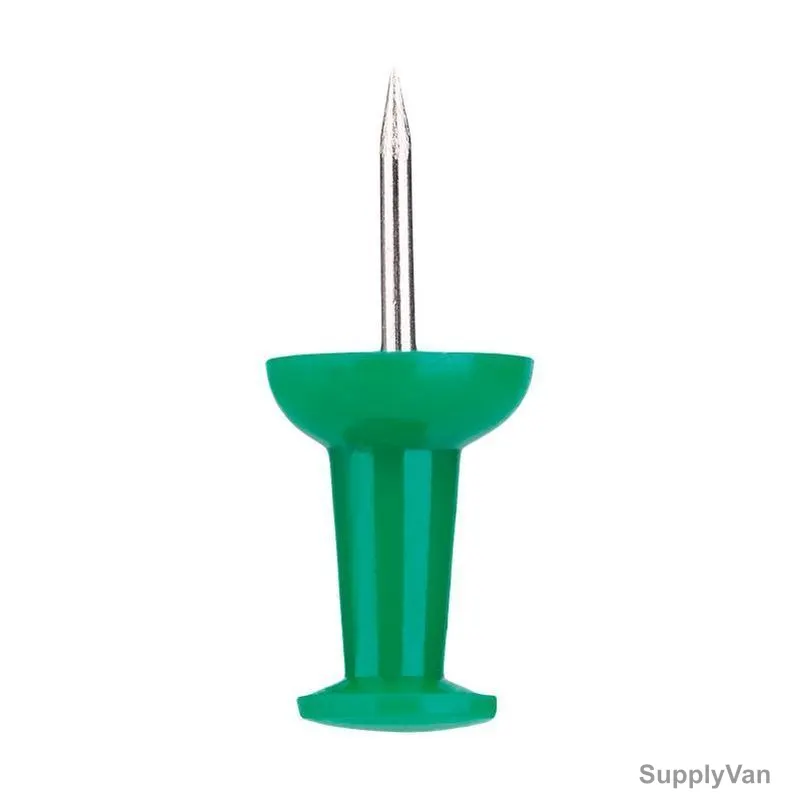 Deli Push Pin, E0021, 10MM, Green, PK35