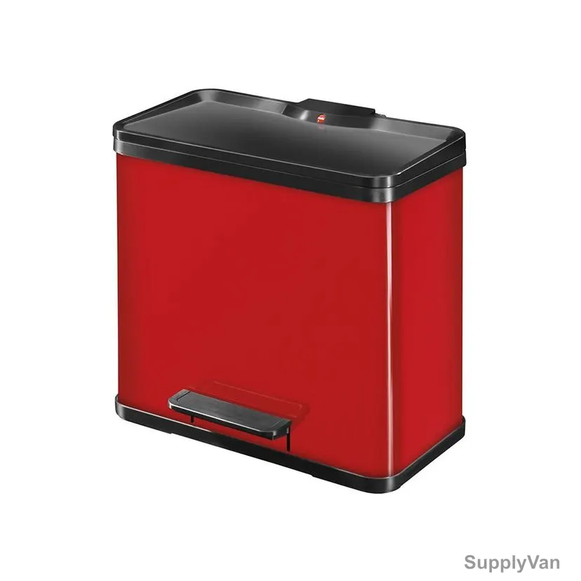 Hailo Pedal Waste Bin, HLO-0630-240, Oko Duo Plus L, 26 Litres, Red