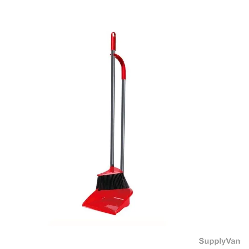 Vileda Long Handle Dustpan Set with Brush, 112CM — image 1
