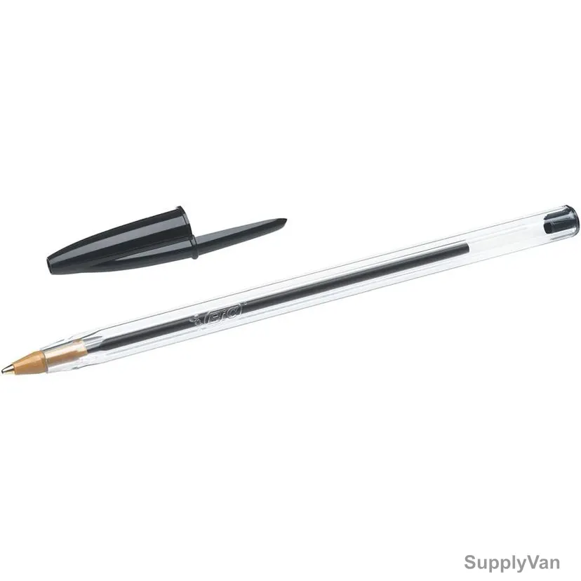 Bic Cristal Original Ballpoint Pen, 1.0MM, Black, 50 Pcs/Pack — image 1