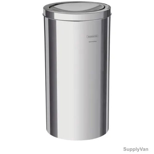Tramontina Trash Bin With Swing Lid, 94542120, 20 Ltrs, Silver
