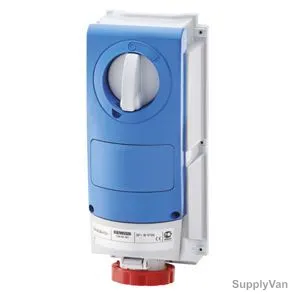 Gewiss Vertical Socket Outlet, GW66543, IP66, 16A, 3P+N+E, Blue-Red