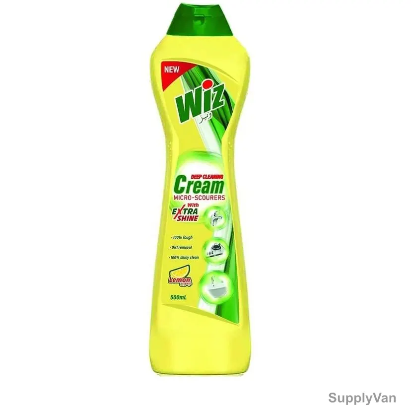 Wiz Scouring Cream Cleaner, WSC500, Lemon, 500ML — image 1