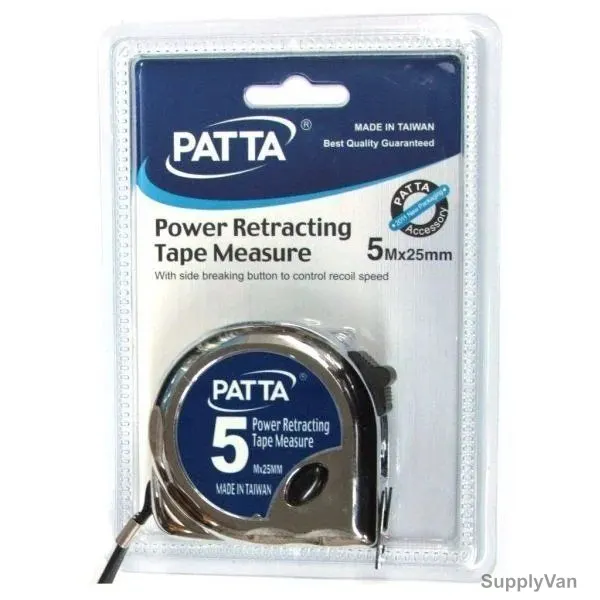 Patta Power Retracting Tape Measure, 5 Mtrs