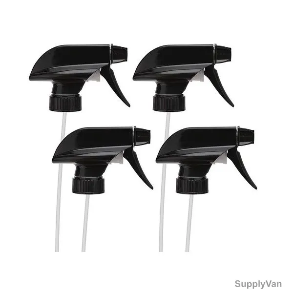 Anself Trigger Sprayer, Polypropylene, Black, 4 Pcs/Pack