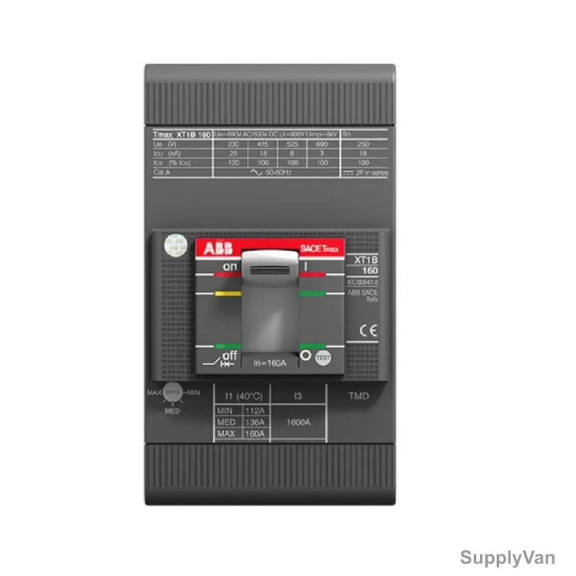 ABB Molded Case Circuit Breaker, XT1C-160-TMD-40-450-3p-F-F, 3P, 40A — image 1