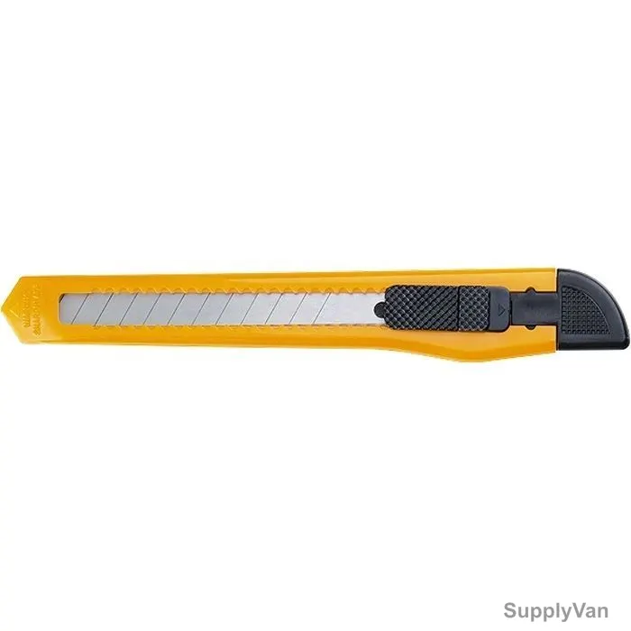 Sparta Retractable Blade Knife, 78972, Stainless Steel, 9MM, Black/Yellow