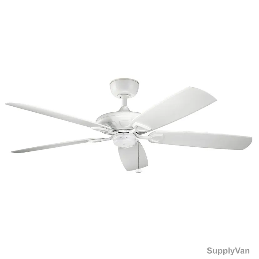 Kichler Ceiling Fan, 310150-MWH, Kevlar, 75.2W, 5 Blade, 60 Inch Blade Dia, Matte White